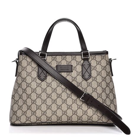 gucci style 1000415410|Gucci GG Supreme Monogram Mini Vertical Tote Dark Brown.